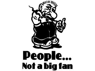  People Fan Grouch Decal Proportional