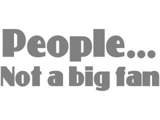  People Not A Fan Decal Proportional