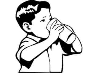  People_ Boy Drinking D R_ P A 1 Decal Proportional