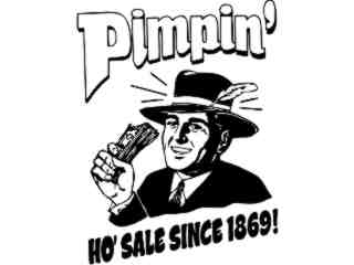  Pimpin Ho Sale Decal Proportional