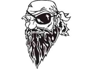  Pirate Bearded Decal Proportional