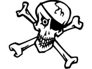 Pirate Patch Skull_ M B 1 Decal Proportional