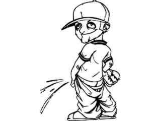  Pisser Baseball_ G D G Decal Proportional