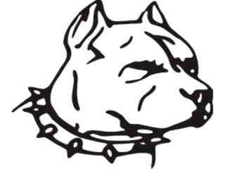  Pitbull Head Decal Proportional