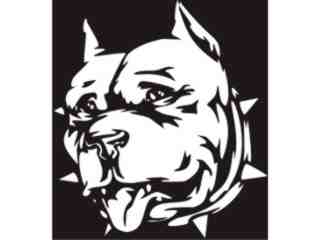  Pitbull Head Tongue_ I N V Decal Proportional