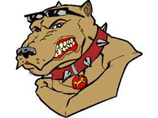  Pitbull Head_ G D 1 Decal Proportional