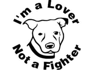  Pitbull Lover Fighter Decal Proportional