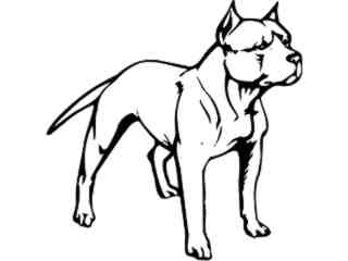  Pitbull Stand Tall Decal Proportional