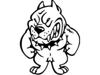  Pitbull Tough Dude Decal Proportional