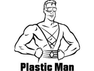  Plastic Man Decal Proportional