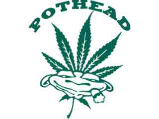  Pothead Weed Decal Proportional