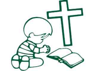  Praying Boy Bible Decal Proportional