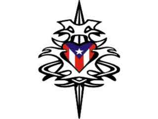  Puerto Rico Tribal Spike_ C L 1 Decal Proportional