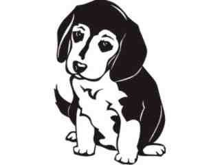 Puppy Dog Ah Cute Decal Proportional