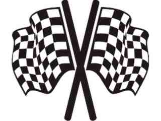  Racing Checker Flags Decal Proportional