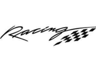 Racing Word Checker Decal Proportional