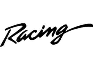  Racing Word Script 2 Decal Proportional
