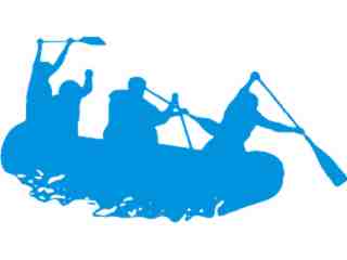  Rafting White Water Decal Proportional