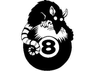  Rat 8 Ball Decal Proportional