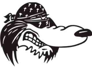  Rat Biker Decal Proportional