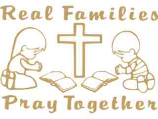  Real Families Pray Decal Proportional