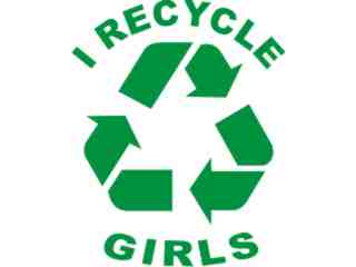  Recycle Girls Decal Proportional