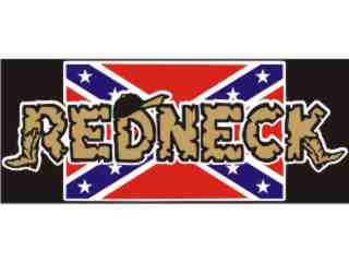  Redneck Rebel Flag_ C L 1_ I N V Decal Proportional
