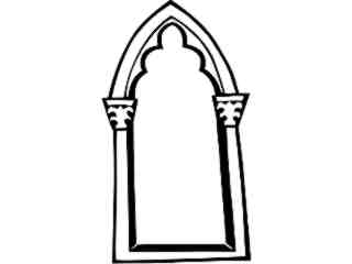  Religion_ Gothic Window_ 1 8 4_ V A 1 Decal Proportional