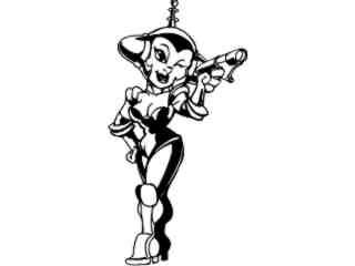 Robot Girl_ G D G Decal Proportional