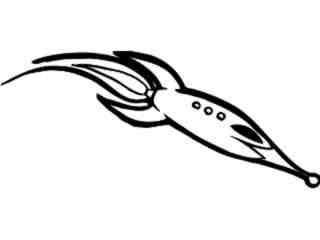  Rocket Ship To Mars Decal Proportional