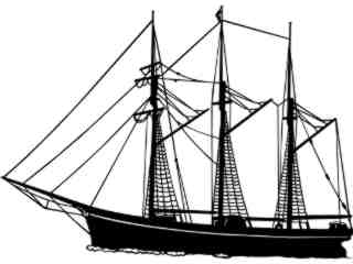  Sailboats_ Coasting Schooner_ 1 8 7_ D T L_ V A 1 Decal Proportional