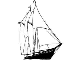  Sailboats_ Fishing Schooner_ 1 8 7_ D T L_ V A 1 Decal Proportional