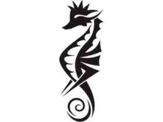  Seahorse Tribal_ 0 0 9 Decal Proportional