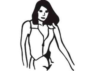  Sexy Biker Girl 2_ M M 1 Decal Proportional