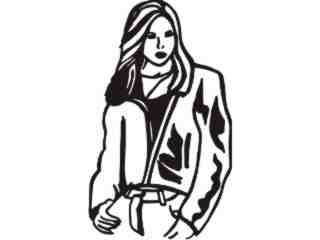  Sexy Biker Girl 3_ M M 1 Decal Proportional