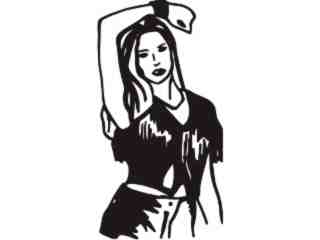  Sexy Biker Girl_ M M 1 Decal Proportional