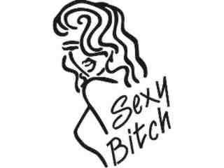  Sexy Bitch Decal Proportional