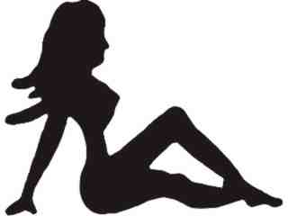  Sexy Lady Mud Flap 2 Decal Proportional