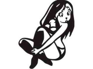  Sexy Lady Young Decal Proportional
