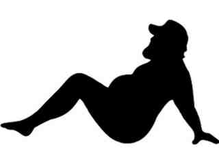  Sexy Mudflap Man Decal Proportional