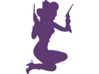  Sexy Silhouette_ 0 7 Cowgirl Decal Proportional