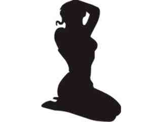  Sexy Silhouette_ 3 2 Hair Up Decal Proportional