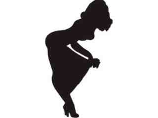  Sexy Silhouette_ 3 8 Beauty Decal Proportional