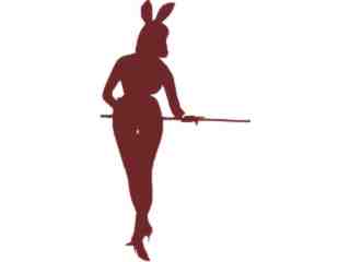  Sexy Silhouette_ 4 3 Bunny Pool Decal Proportional