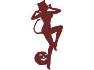  Sexy Silhouette_ 5 7 Pumpkin Decal Proportional