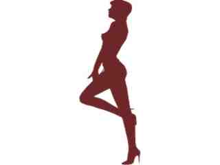  Sexy Silhouette_ 5 8 Fitness Decal Proportional