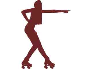  Sexy Silhouette_ 6 0 Roller Skate Decal Proportional
