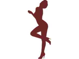  Sexy Silhouette_ 6 2 Baby Back Decal Proportional