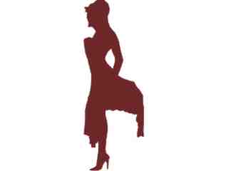  Sexy Silhouette_ 6 4 Shower Decal Proportional