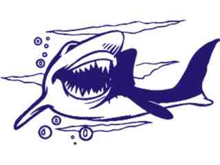  Shark Angry Decal Proportional
